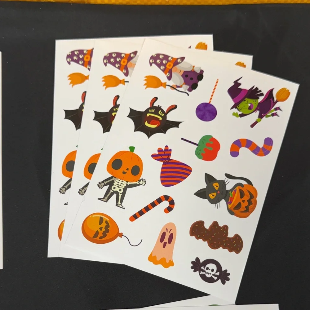 Halloween Party Sticker Set - Multicolor 3 pages of each design 12 total pages